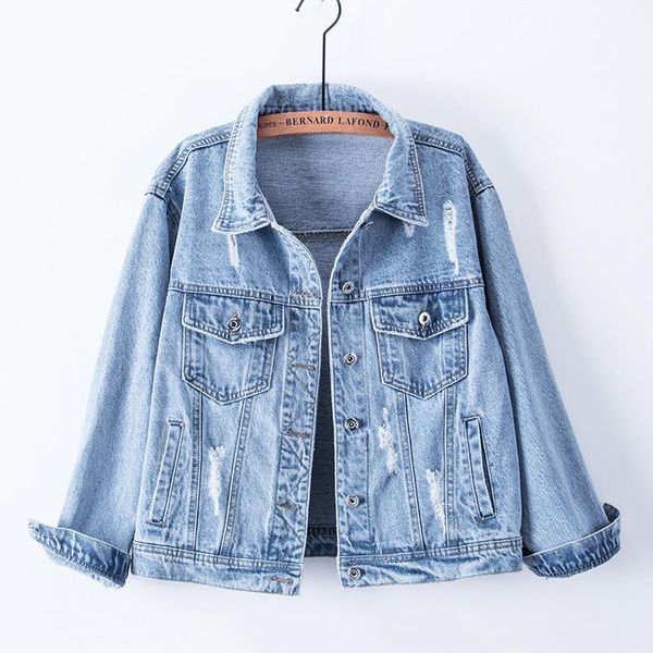 women's jackets 2021 spring and autumn wild short denim jacket ripped female loose student korean bf, Black;brown
women's jackets 2021 spring and autumn wild short denim jacket ripped female loose student korean bf, Black;brown
