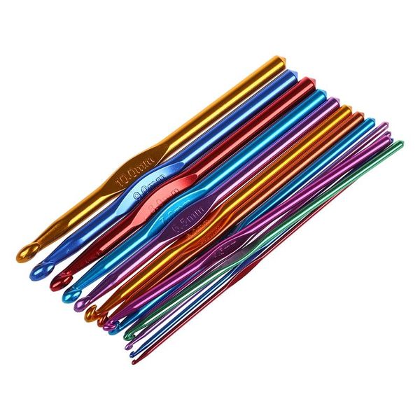 -14 sizes multi coloured aluminum crochet hooks needles set 2mm-10mm hair accessories
-14 sizes multi coloured aluminum crochet hooks needles set 2mm-10mm hair accessories