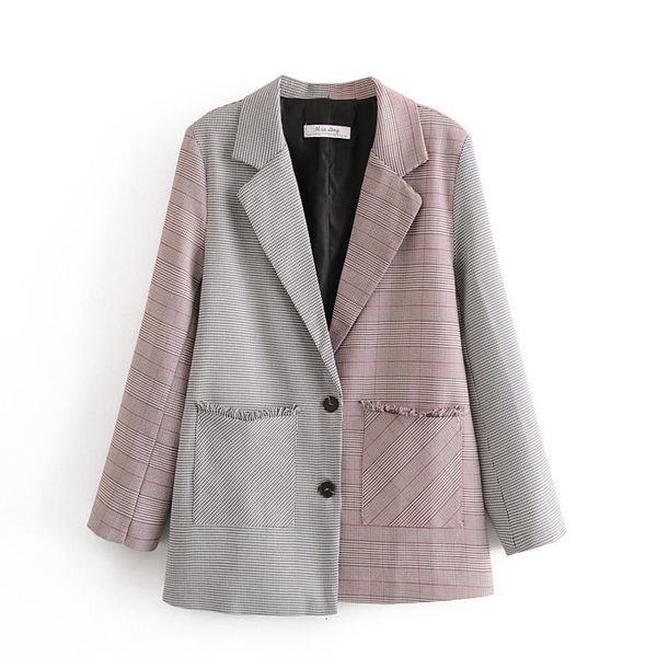suit vintage spring color matching plaid blazer loosens two lapel buckles long-sleeve lady jacket ie pocket r507 5l0h, White;black
suit vintage spring color matching plaid blazer loosens two lapel buckles long-sleeve lady jacket ie pocket r507 5l0h, White;black