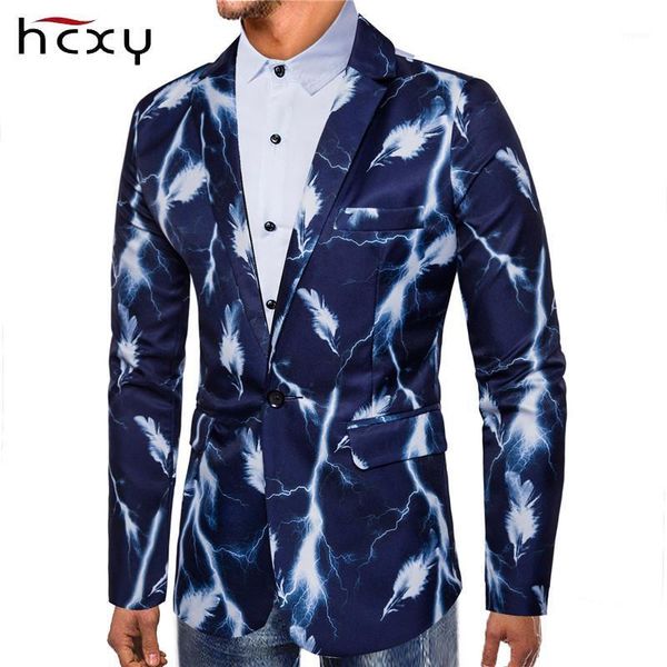 men's suits & blazers hcxy mens fashion printed blazer casual slim fit jacket male men coat masculino, White;black
men's suits & blazers hcxy mens fashion printed blazer casual slim fit jacket male men coat masculino, White;black