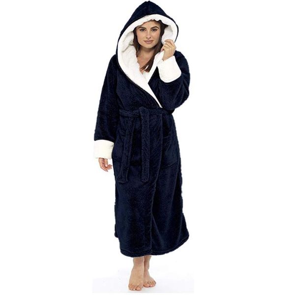 women's sleepwear women winter plush robes lengthened shawl bathrobe home clothes long sleeved robe coat peignoire femme, Black;red
women's sleepwear women winter plush robes lengthened shawl bathrobe home clothes long sleeved robe coat peignoire femme, Black;red
