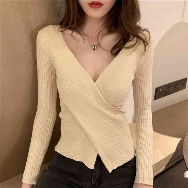 knitted full women sweater long sleeve fashion crossed v neck jumper causal autumn slim pullover ladies basic top, White;black
knitted full women sweater long sleeve fashion crossed v neck jumper causal autumn slim pullover ladies basic top, White;black