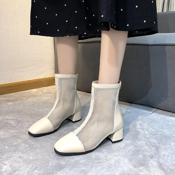 high heel zipper women's ankle boots quality women shoes summer cut outs mesh short large size botas mujer, Black
high heel zipper women's ankle boots quality women shoes summer cut outs mesh short large size botas mujer, Black
