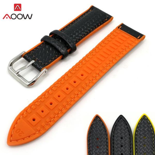 watch bands aoow silicone sport watchband replacement strap bracelets genuine leather carbon fiber 18mm 20mm 22mm for men women, Black;brown
watch bands aoow silicone sport watchband replacement strap bracelets genuine leather carbon fiber 18mm 20mm 22mm for men women, Black;brown