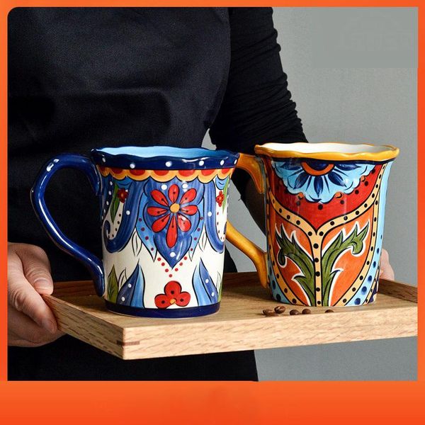 creative bohemian mug european ceramic cute drink milk coffee cup household hand-painted large capacity 500ml water mugs
creative bohemian mug european ceramic cute drink milk coffee cup household hand-painted large capacity 500ml water mugs