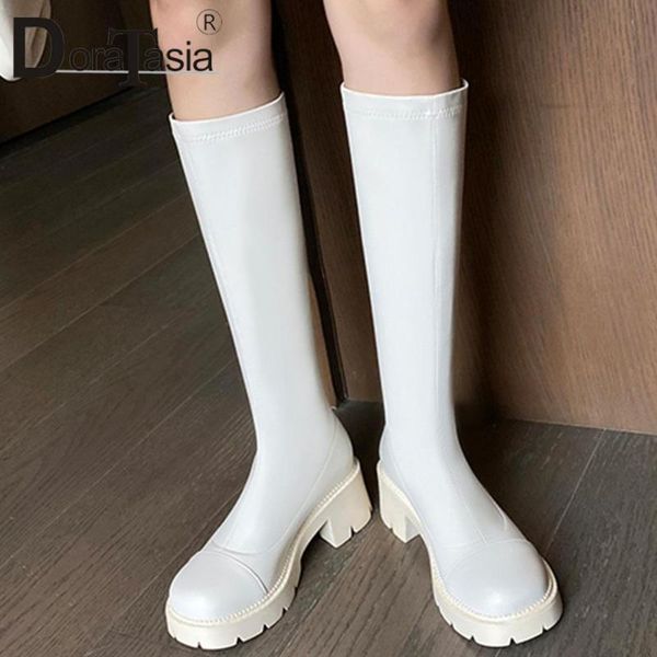 boots doratasia brand ladies chunky high heels solid fashion zip platform knee women casual office shoes woman, Black
boots doratasia brand ladies chunky high heels solid fashion zip platform knee women casual office shoes woman, Black