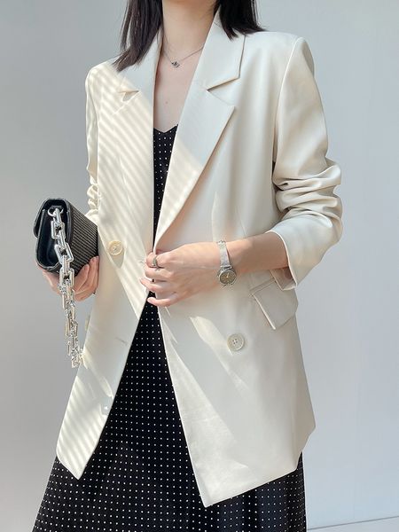 women's suits & blazers vintage jacket, long sleeve jacket with pockets min2, White;black
women's suits & blazers vintage jacket, long sleeve jacket with pockets min2, White;black