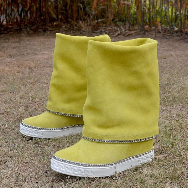boots bottes femme 8cm height increasing platform yellow mid calf woman leather riding short winter wide wedges snow botas, Black
boots bottes femme 8cm height increasing platform yellow mid calf woman leather riding short winter wide wedges snow botas, Black