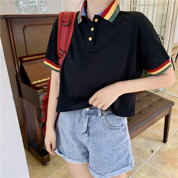 women's t-shirt japanese fashion neck short sleeve 2021 female summer rainbow high waist student versatile top, White
women's t-shirt japanese fashion neck short sleeve 2021 female summer rainbow high waist student versatile top, White