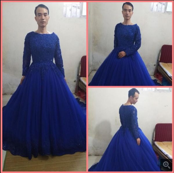 2021 real p royal blue vintage ball gown prom dresses lace appliques beaded long sleeve modest muslim women party dress princess puffy quinc, Black
2021 real p royal blue vintage ball gown prom dresses lace appliques beaded long sleeve modest muslim women party dress princess puffy quinc, Black