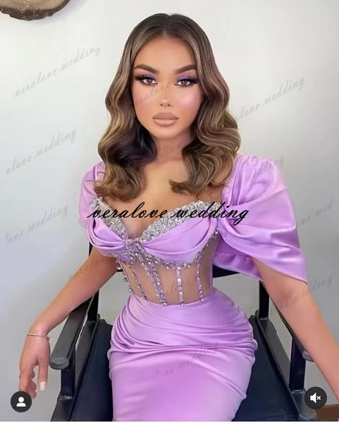purple prom dresses mermaid 2022 short sleeves cutway sides plus size evening dress special occasion gowns, Black
purple prom dresses mermaid 2022 short sleeves cutway sides plus size evening dress special occasion gowns, Black