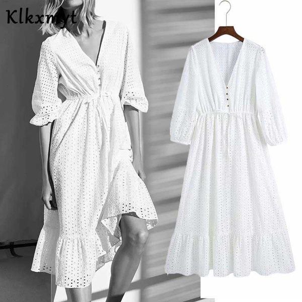 klkxmyt spring za dress women elegant hollow out embroidery half sleeve woman fashion elastic waist casual es 210527, Black;gray
klkxmyt spring za dress women elegant hollow out embroidery half sleeve woman fashion elastic waist casual es 210527, Black;gray