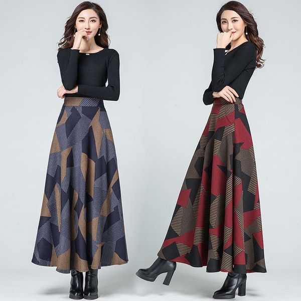 skirts 2021 women winter vintage lady elegant high waist a-line pleated falda female slim casual loose printing long f83, Black
skirts 2021 women winter vintage lady elegant high waist a-line pleated falda female slim casual loose printing long f83, Black