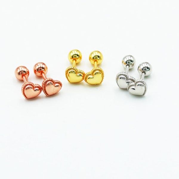 stud cute heart shape ear studs for women girls 100% real 925 sterling silver earrings piercing love party wedding jewelry, Golden;silver
stud cute heart shape ear studs for women girls 100% real 925 sterling silver earrings piercing love party wedding jewelry, Golden;silver
