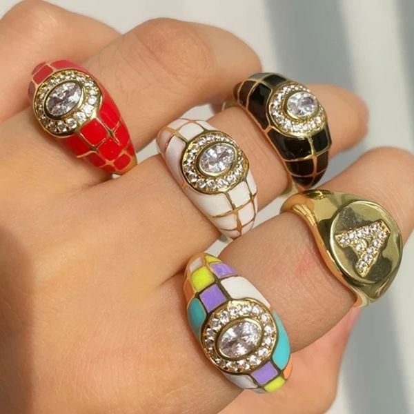 colorful dripping oil opening rings gold metal zircon ring for women girl party jewelry, Silver
colorful dripping oil opening rings gold metal zircon ring for women girl party jewelry, Silver
