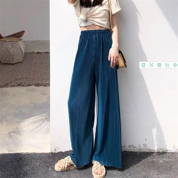 fashion ankle length pants pleated pant trousers women high waist wide leg loose elastic women's & capris, Black;white
fashion ankle length pants pleated pant trousers women high waist wide leg loose elastic women's & capris, Black;white