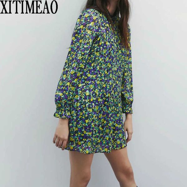 za women spring autumn long sleeve dress floral print chiffon es ruffles female holiday casual mini xitimeao 210604, Black;gray
za women spring autumn long sleeve dress floral print chiffon es ruffles female holiday casual mini xitimeao 210604, Black;gray