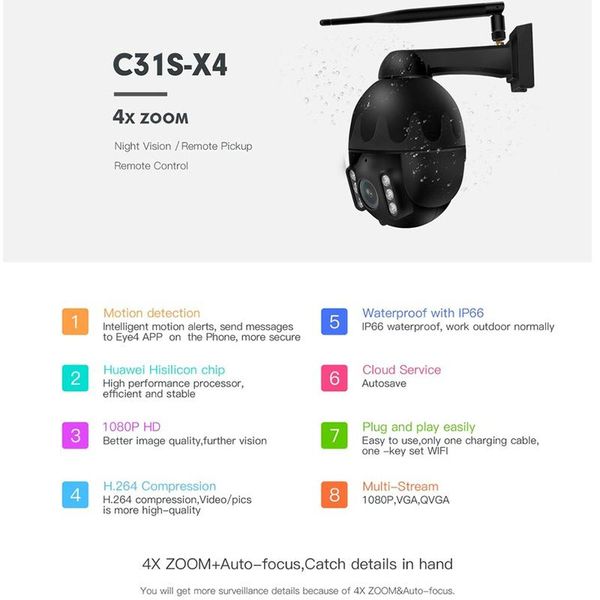 cameras vstarcam 1080p 4x zoom ip camera wifi outdoor ip66 waterproof ir vision ptz speed dome cctv surveillance security cam
cameras vstarcam 1080p 4x zoom ip camera wifi outdoor ip66 waterproof ir vision ptz speed dome cctv surveillance security cam