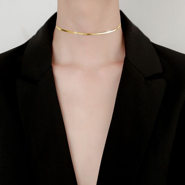 fashion necklace neck neck chain female clavicle short chain necklace with wind neck ornaments, Silver