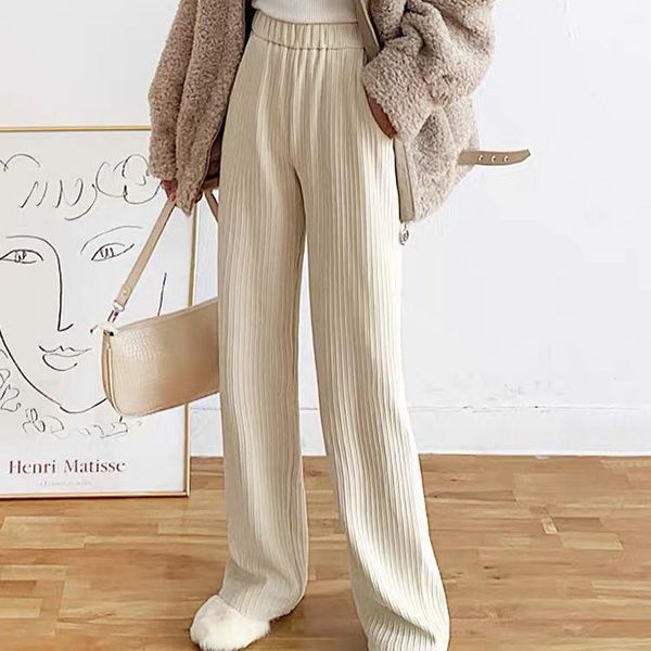 Women's Pants & Capris Women Casual Elastic High Waist Trousers Chic Office Ladies Autumn Winter Loose Female Elegant Straight Suit M160, Black;white
Women's Pants & Capris Women Casual Elastic High Waist Trousers Chic Office Ladies Autumn Winter Loose Female Elegant Straight Suit M160, Black;white