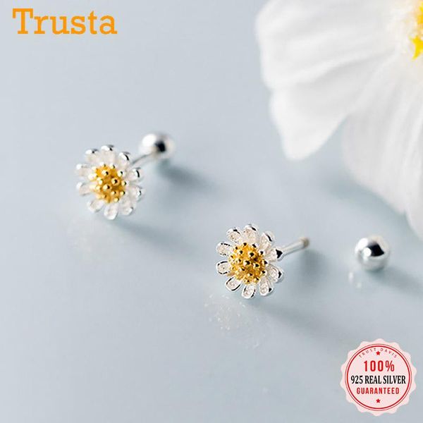 trustdavis real 925 sterling silver fashion daisy flowers screw stud earrings for women wedding valentine's day jewelry ds543, Golden;silver
trustdavis real 925 sterling silver fashion daisy flowers screw stud earrings for women wedding valentine's day jewelry ds543, Golden;silver