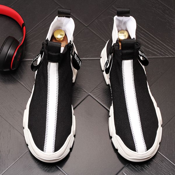 fashion men casual wedding business shoes high men vulcanized shoes platform quality sneakers breathable walking footwear loafers 38-43 x5, Black
fashion men casual wedding business shoes high men vulcanized shoes platform quality sneakers breathable walking footwear loafers 38-43 x5, Black