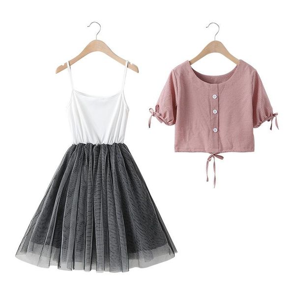 clothing sets girls clothes summer 2021 kids short sleeve shirt + princess dress 2pcs suit children mesh skirts outfits 3-12yrs, White
clothing sets girls clothes summer 2021 kids short sleeve shirt + princess dress 2pcs suit children mesh skirts outfits 3-12yrs, White