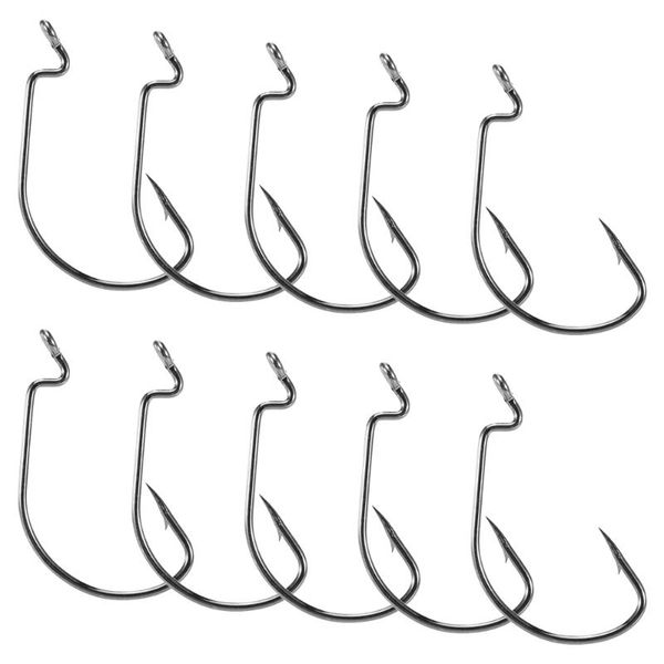 fishing hooks 10 pcs high carbon steel soft bait jig fish tackle accessories pesca 
fishing hooks 10 pcs high carbon steel soft bait jig fish tackle accessories pesca