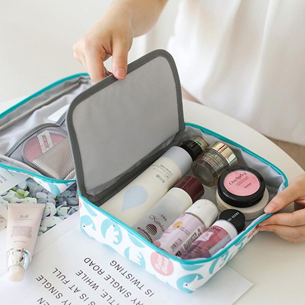 women's cosmetic bags portable waterproof zipper makeup bag travel organizers washing packet female toiletries storage & cases
women's cosmetic bags portable waterproof zipper makeup bag travel organizers washing packet female toiletries storage & cases
