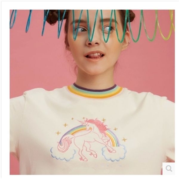 unique design embroidery rainbow loose short sleeve women t-shirt 210426, White
unique design embroidery rainbow loose short sleeve women t-shirt 210426, White
