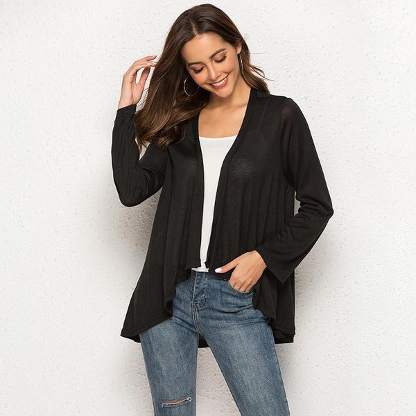 women's vests european women thin kimono cardigan long sleeve loose irregular hem outerwear black/gray/white, Black;white
women's vests european women thin kimono cardigan long sleeve loose irregular hem outerwear black/gray/white, Black;white