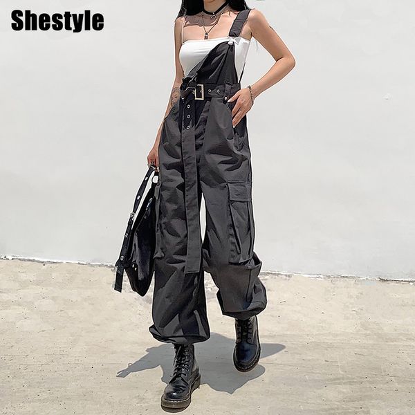 shestyle black pockets belt overalls women 2021 autumn winter loose casual oversize backless jogger pants jumpsuits streetwearing, Black;white
shestyle black pockets belt overalls women 2021 autumn winter loose casual oversize backless jogger pants jumpsuits streetwearing, Black;white