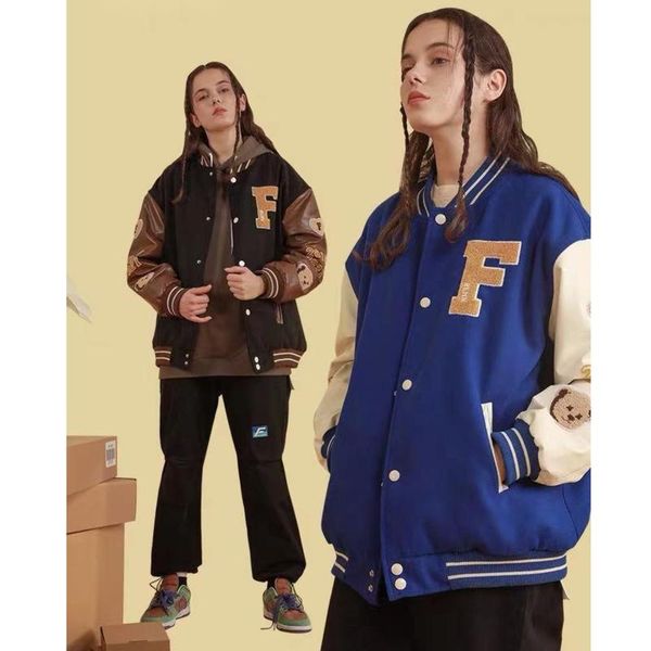 women's jackets 2021 hip-hop baseball jacket women vintage pu long sleeve loose bomber coat female embroidery casual varsity, Black;brown
women's jackets 2021 hip-hop baseball jacket women vintage pu long sleeve loose bomber coat female embroidery casual varsity, Black;brown