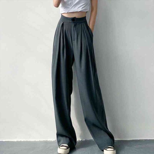 pants for women retro solid color wild straight wide leg pants baggy fashion clothing high waist casual femme trousers, Black;white
pants for women retro solid color wild straight wide leg pants baggy fashion clothing high waist casual femme trousers, Black;white