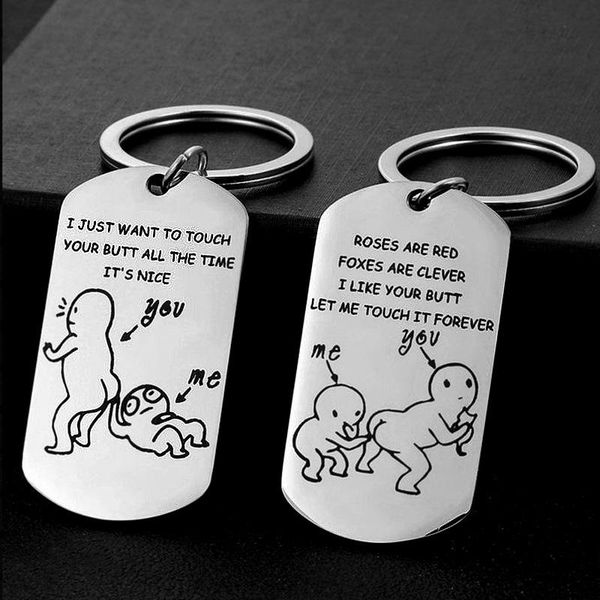 keychains trendy stainless steel keychain valentine's day christmas gift spoof fun lettering key chains fashion jewelry wholesale 2021, Silver
keychains trendy stainless steel keychain valentine's day christmas gift spoof fun lettering key chains fashion jewelry wholesale 2021, Silver