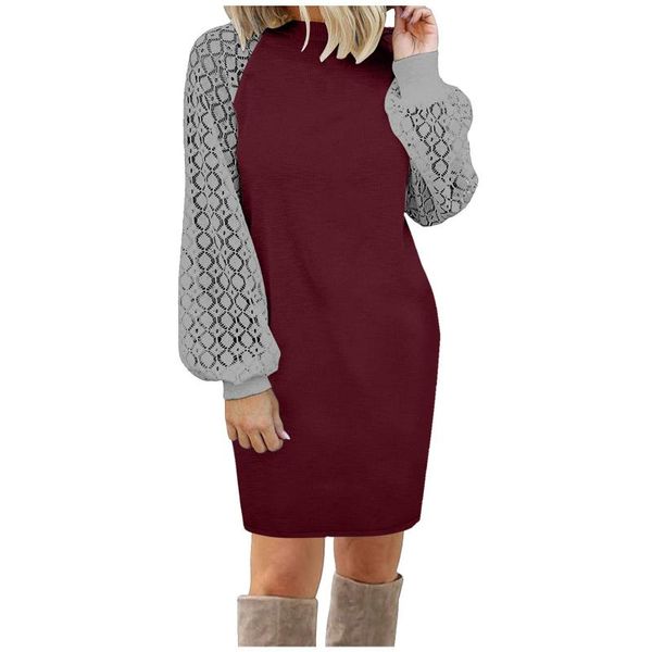 casual dresses elegant lace patchwork long sleeve women vintage hollow out o neck solid sundress autumn female streetwear, Black;gray
casual dresses elegant lace patchwork long sleeve women vintage hollow out o neck solid sundress autumn female streetwear, Black;gray