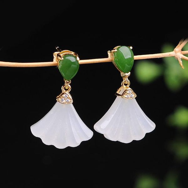 silver inlaid natural hetian white jade fan earrings chinese style retro fresh fairy charm christmas halloween gift dangle & chandelier
silver inlaid natural hetian white jade fan earrings chinese style retro fresh fairy charm christmas halloween gift dangle & chandelier