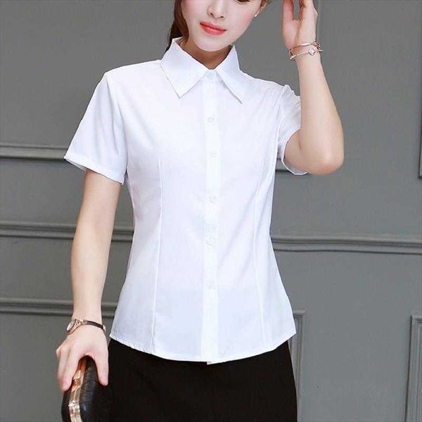 summer office wear loose slim womens shirt fit lapel camisa casual short sleeved plus size, White
summer office wear loose slim womens shirt fit lapel camisa casual short sleeved plus size, White