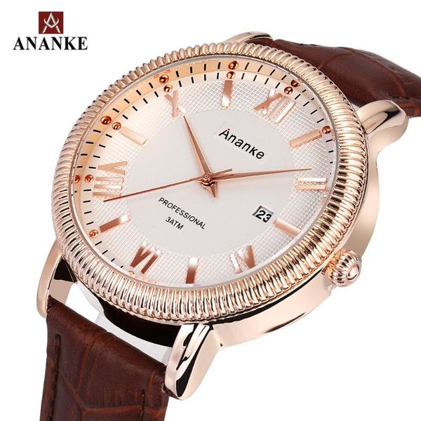 wristwatches ananke men watches luxury waterproof male genuine leather buckle strap classic roman numeral auto date quartz wristwatch an22, Slivery;brown
wristwatches ananke men watches luxury waterproof male genuine leather buckle strap classic roman numeral auto date quartz wristwatch an22, Slivery;brown