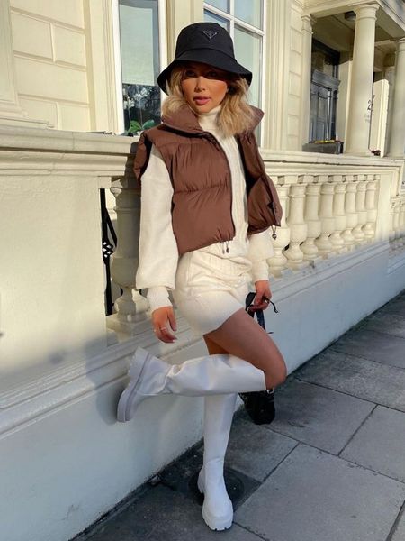 2021 women fashion brown cropped vest coat female stand collar zipper waistcoat ladies casual outerwear, Black
2021 women fashion brown cropped vest coat female stand collar zipper waistcoat ladies casual outerwear, Black