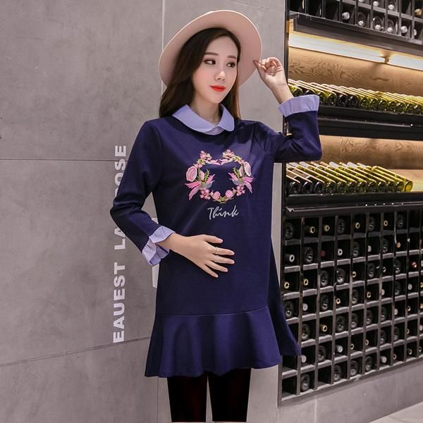 maternity dresses 6972# clothes spring autumn embroidery cotton long sleeves turn down collar patchwork for pregnant women mom dress, White
maternity dresses 6972# clothes spring autumn embroidery cotton long sleeves turn down collar patchwork for pregnant women mom dress, White