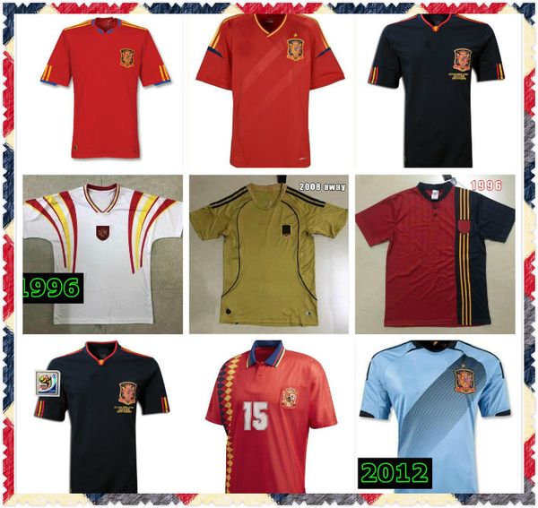 1994 1996 2002 2008 2010 2012 spain retro soccer jerseys vintage classic a.iniesta torres raul xavi david villa football shirt, Black;yellow
1994 1996 2002 2008 2010 2012 spain retro soccer jerseys vintage classic a.iniesta torres raul xavi david villa football shirt, Black;yellow