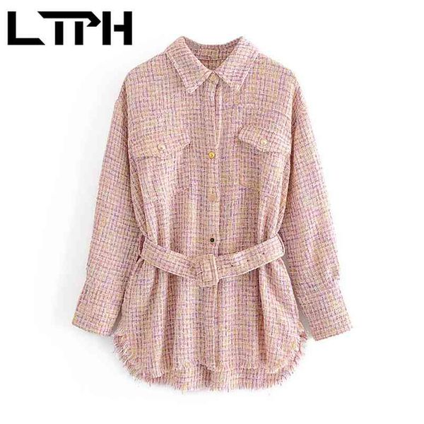 ltph french fashion tweed fabric woman jacket mid-length jackets coat sashes slim long sleeve chic outerwear spring 210423, Black
ltph french fashion tweed fabric woman jacket mid-length jackets coat sashes slim long sleeve chic outerwear spring 210423, Black