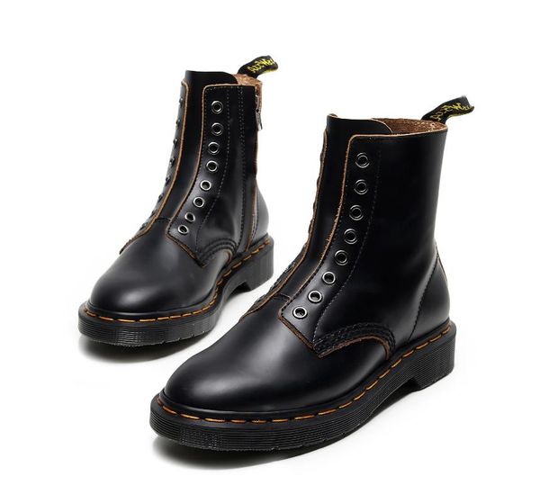 women's boots ladies ankle leather female fashion bottes botas mujer couples zipper tether shoes, Black
women's boots ladies ankle leather female fashion bottes botas mujer couples zipper tether shoes, Black