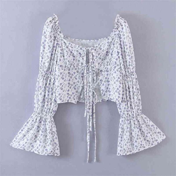 fashion women's shir flared long sleeve square collar floral prined shirs spring summer shirs 210524, White
fashion women's shir flared long sleeve square collar floral prined shirs spring summer shirs 210524, White