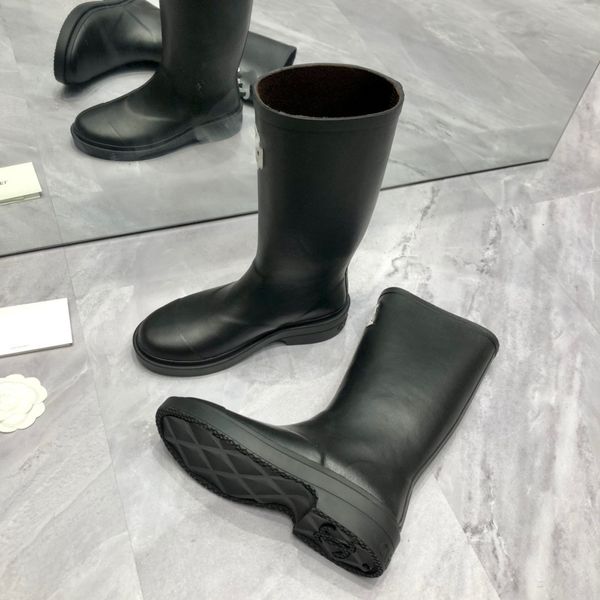 rain boots season proof water women's knee boot medium tube thick bottom chimney british style martin shoes, Black
rain boots season proof water women's knee boot medium tube thick bottom chimney british style martin shoes, Black