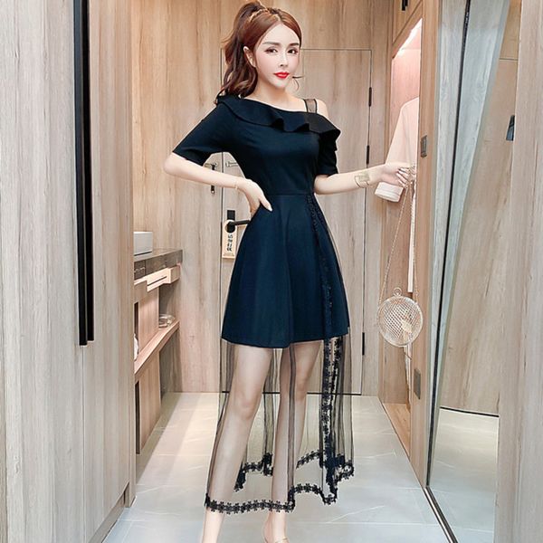 comelirregular design shoulder strapless dress women high waist hip a line long vestidos mesh patch short sleeve robe 210515, Black;gray
comelirregular design shoulder strapless dress women high waist hip a line long vestidos mesh patch short sleeve robe 210515, Black;gray