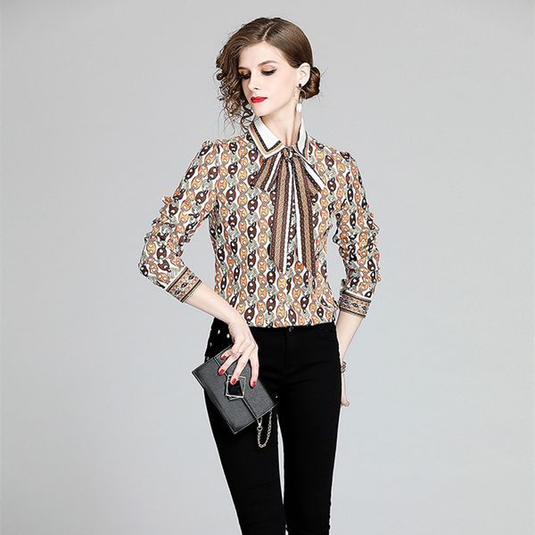 luxury designer printed elegant bow shirts 2022 women runway button shirt casual office ladies lapel blouses quality beautiful autumn winter, White
luxury designer printed elegant bow shirts 2022 women runway button shirt casual office ladies lapel blouses quality beautiful autumn winter, White