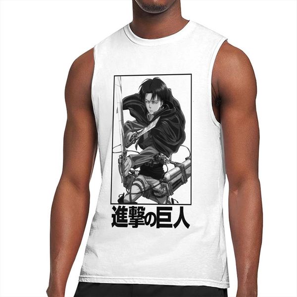attack on titan levi men anime captain tank fitness bodybuilding summer gym clothing male sleeveless vest shirts loose, White;black
attack on titan levi men anime captain tank fitness bodybuilding summer gym clothing male sleeveless vest shirts loose, White;black