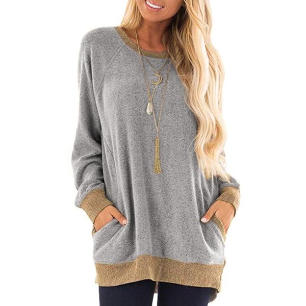 women's t-shirt autumn casual women leopard long sleeves round neck pockets loose shirts sweatshirt vintage tshirt, White
women's t-shirt autumn casual women leopard long sleeves round neck pockets loose shirts sweatshirt vintage tshirt, White